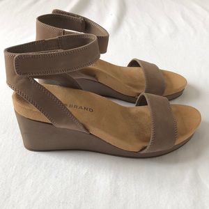 Suede Lucky Brand Velcro Wedge